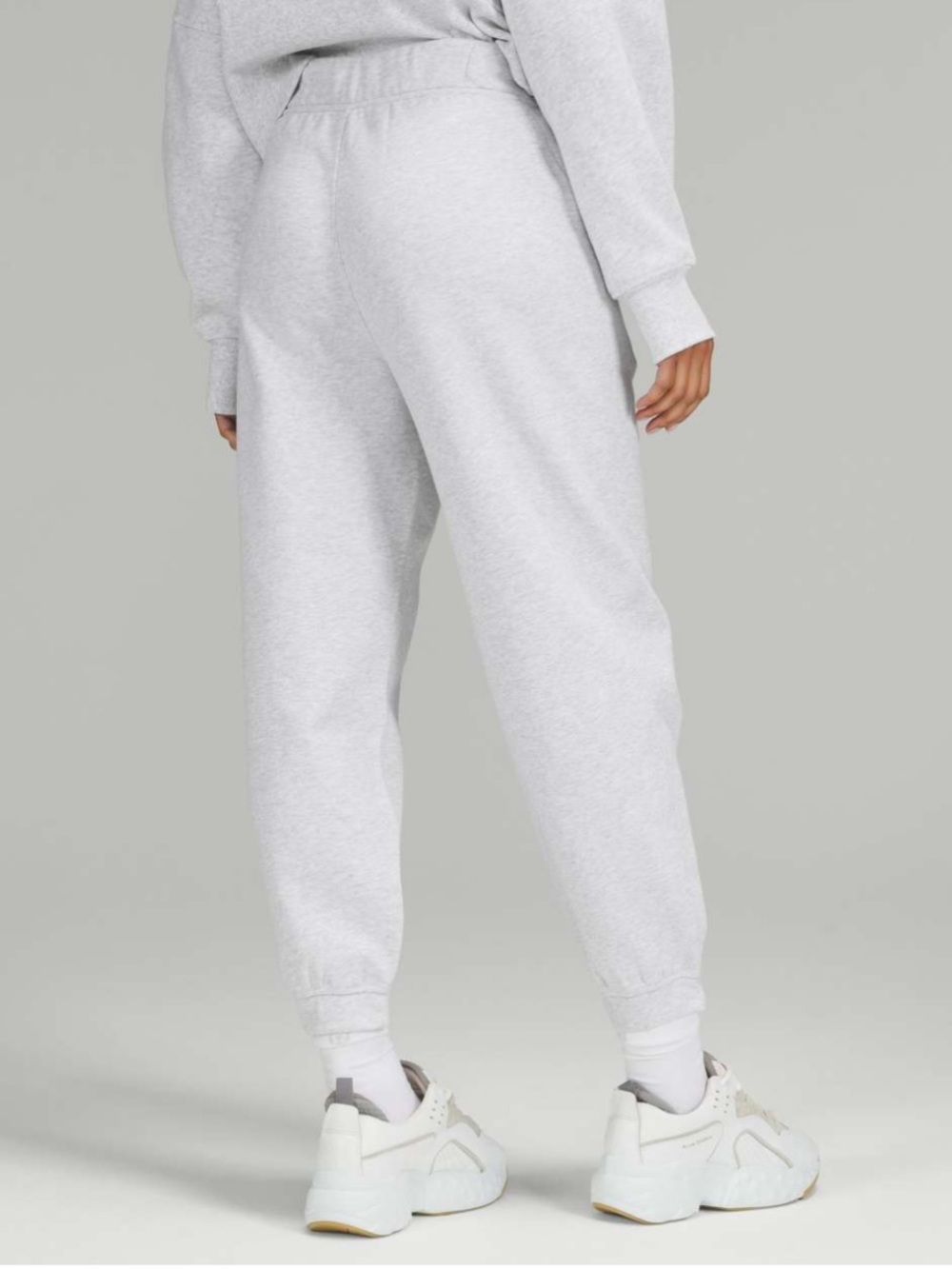 Lululemon Relaxed High-Rise Cropped Jogger Heathered Core Ultra Light Grey Sz 6